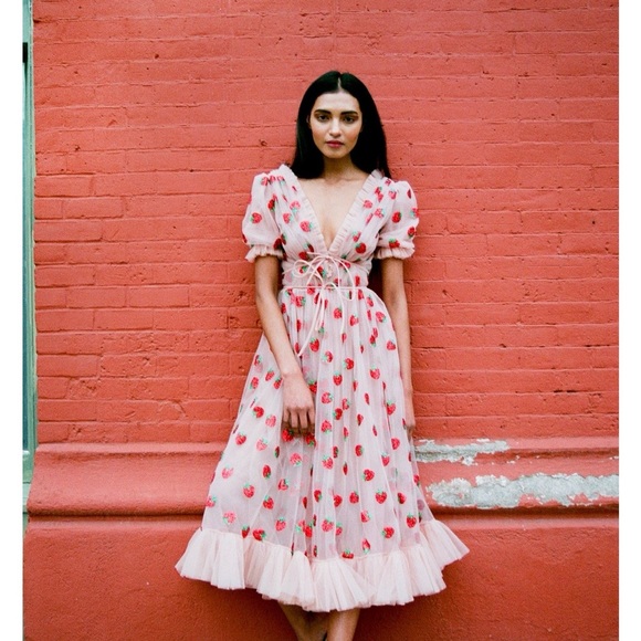 Lirika Matoshi Strawberry Midi Dress - Picture 3 of 3
